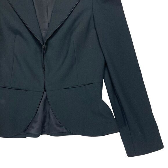 Rebecca Taylor Jacket Womens 6 Black Preppy Academia Country Club Capsule Blazer - Picture 4 of 16